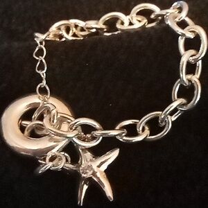 Solid sterling (starfish on clasp) bracelet